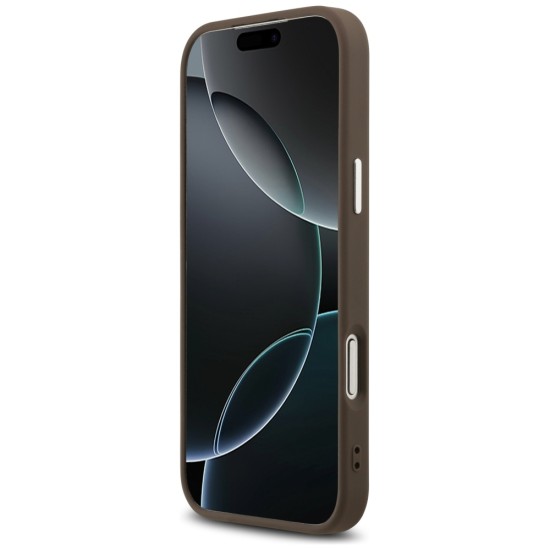 Guess 4G Big 4G Classic Logo Case for iPhone 17 Pro Max Brown - Silver