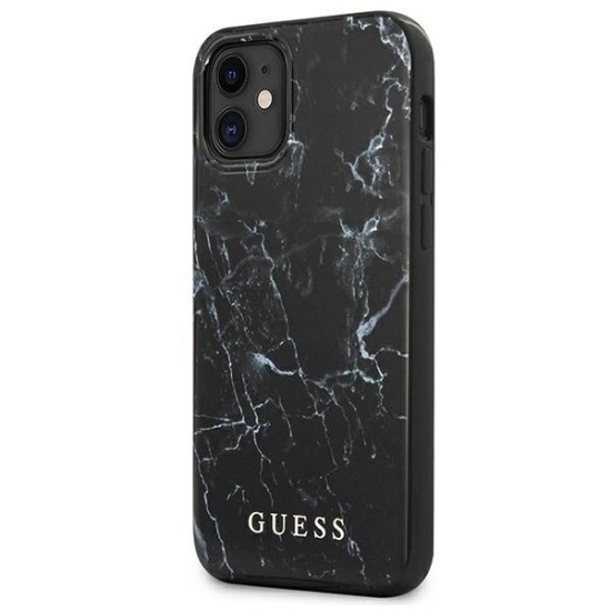 Guess Marble Case for iPhone 12 mini - Black