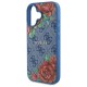 Guess GUHMP16SP4ROPEMCB iPhone 16 6.1" blue/blue hardcase 4G Flowers Print MagSafe Guess GUHMP16SP4ROPEMCB iPhone 16 6.1" blue/blue hardcase 4G Flowers Print MagSafe