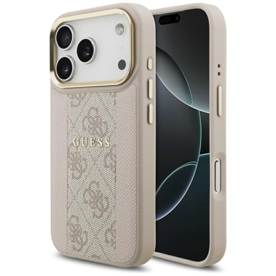Guess 4G Stripe MagSafe Case for iPhone 17 Pro - Pink