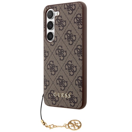 Guess 4G Charms Collection case for Samsung Galaxy A35 - brown