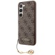 Guess 4G Charms Collection case for Samsung Galaxy A35 - brown