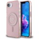 Guess IML Glitter Circle MagSafe case for iPhone 16e - pink Guess IML Glitter Circle MagSafe case for iPhone 16e - pink