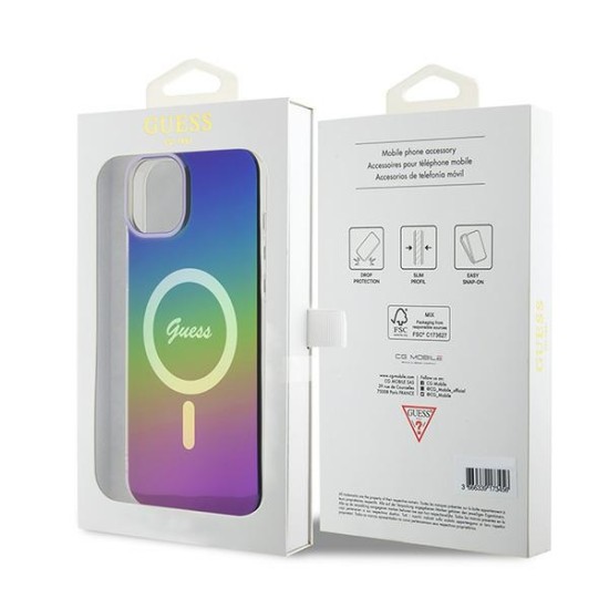 Guess IML Iridescent MagSafe case for iPhone 15 / 14 / 13 6.1" - multicolor Guess IML Iridescent MagSafe case for iPhone 15 / 14 / 13 6.1" - multicolor