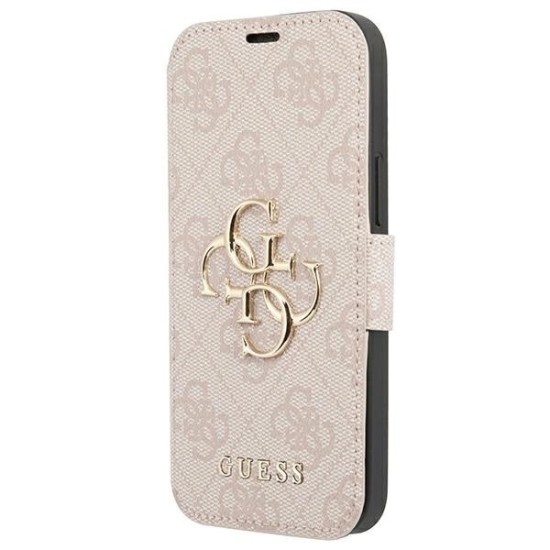 Guess GUBKP13X4GMGPI iPhone 13 Pro Max 6.7" pink/pink book 4G Big Metal Logo