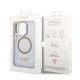 Guess Gold Outline Translucent MagSafe Case for iPhone 14 Pro Max 6.7" - Purple