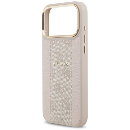 Guess 4G Stripe MagSafe Case for iPhone 17 Pro Max - Pink
