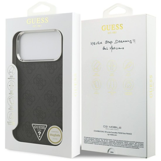 Guess 4G Triangle Logo MagSafe case for iPhone 17 Pro Max - black