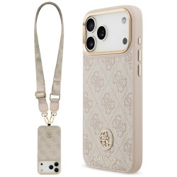 Guess 4G Strass Logo & Big Strap Metal Buttons MagSafe Case for iPhone 17 Pro Max - Pink Guess 4G Strass Logo & Big Strap Metal Buttons MagSafe Case for iPhone 17 Pro Max - Pink