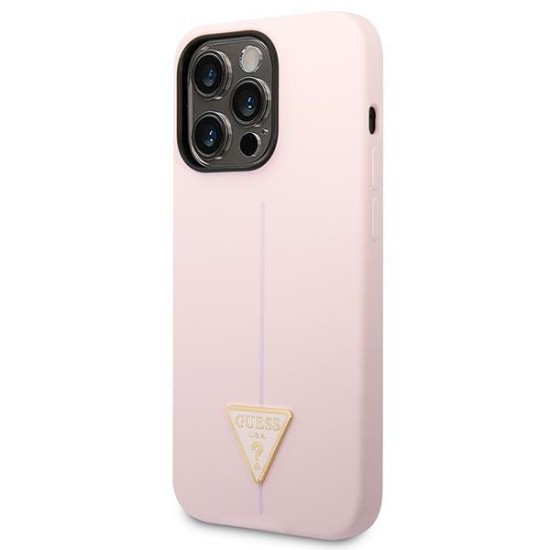 Guess Silicone Triangle iPhone 14 Pro 6.1" Case - Purple