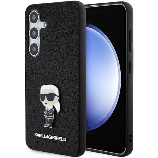 Karl Lagerfeld Fixed Glitter Ikonik Logo Metal Pin case for Samsung Galaxy S24+ - black Karl Lagerfeld Fixed Glitter Ikonik Logo Metal Pin case for Samsung Galaxy S24+ - black