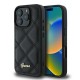 Guess Quilted Metal Logo iPhone 16 Pro Case - Black Guess Quilted Metal Logo iPhone 16 Pro Case - Black