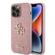 Guess GUHCP15LHG4SGP iPhone 15 Pro 6.1" pink/pink hardcase Glitter Script Big 4G Guess GUHCP15LHG4SGP iPhone 15 Pro 6.1" pink/pink hardcase Glitter Script Big 4G