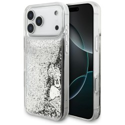 Guess Liq case. Glitter Charms for iPhone 17 Pro Max - silver Guess Liq case. Glitter Charms for iPhone 17 Pro Max - silver