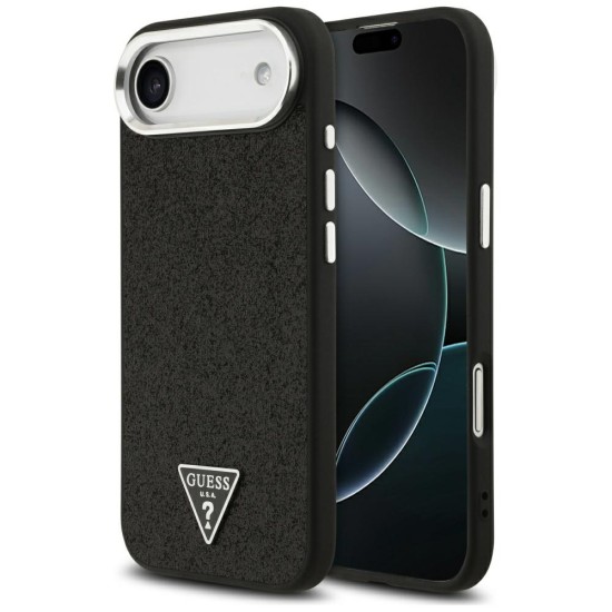 Guess Glitter Triangle Logo MagSafe Case for iPhone 17 Air - Black Guess Glitter Triangle Logo MagSafe Case for iPhone 17 Air - Black
