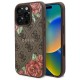 Guess GUHMP16LP4ROPEMCW iPhone 16 Pro 6.3" brown/brown hardcase 4G Flowers Print MagSafe Guess GUHMP16LP4ROPEMCW iPhone 16 Pro 6.3" brown/brown hardcase 4G Flowers Print MagSafe
