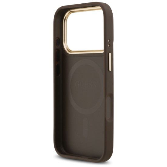 Guess 4G Strass Logo MagSafe case for iPhone 17 Pro - brown
