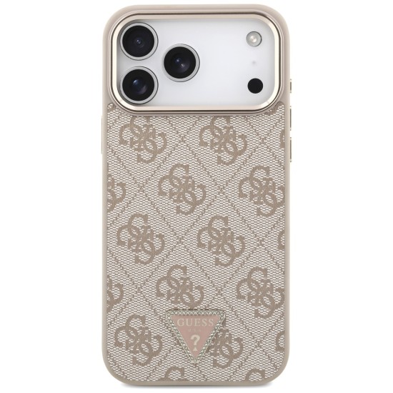 Guess 4G Triangle Logo MagSafe Case for iPhone 17 Pro Max - Rose Gold