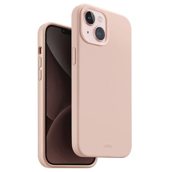 Uniq Lino Hue Magclick Charging case for iPhone 15 - pink Uniq Lino Hue Magclick Charging case for iPhone 15 - pink