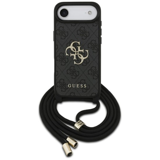 Guess 4G Big Logo Cord Stap Crossbody Case for iPhone Air - Black Guess 4G Big Logo Cord Stap Crossbody Case for iPhone Air - Black