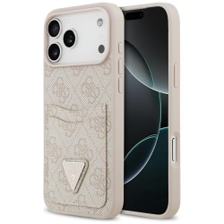 Guess 4G Nauble Card Triangle Case for iPhone 17 Pro Max - Pink