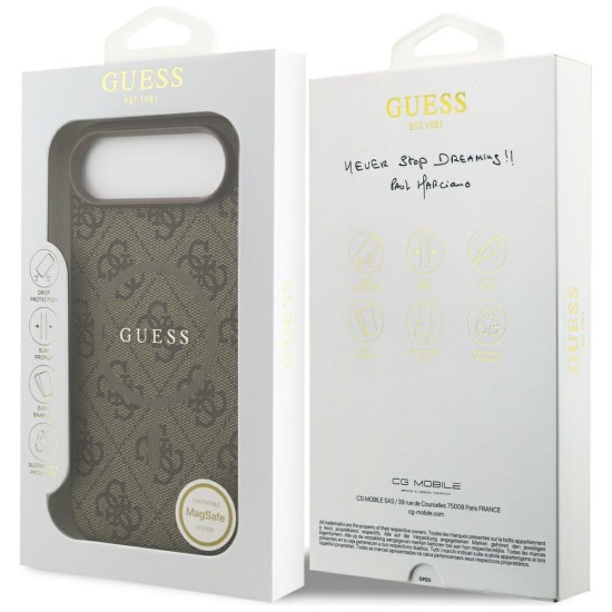 Guess 4G Ring Classic Logo MagSafe Case for iPhone 17 Air - Brown