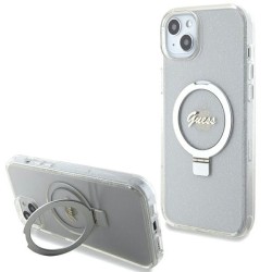 Guess GUHMP15MHRSGSD iPhone 15 Plus / 14 Plus 6.7" transparent/transparent hardcase Ring Stand Script Glitter MagSafe Guess GUHMP15MHRSGSD iPhone 15 Plus / 14 Plus 6.7" transparent/transparent hardcase Ring Stand Script Glitter MagSafe