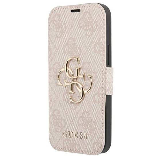 Guess GUBKP13X4GMGPI iPhone 13 Pro Max 6.7" pink/pink book 4G Big Metal Logo