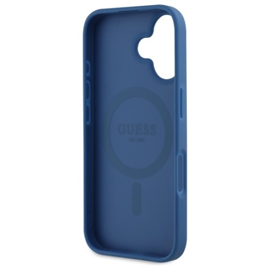 Guess GUHMP16SP4ROPEMCB iPhone 16 6.1" blue/blue hardcase 4G Flowers Print MagSafe Guess GUHMP16SP4ROPEMCB iPhone 16 6.1" blue/blue hardcase 4G Flowers Print MagSafe