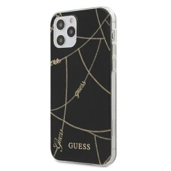 Guess Gold Chain Collection iPhone 12 Pro Max 6.7" Case - Black