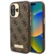 Guess 4G Logo Plate MagSafe iPhone 16 Plus Case - Brown Guess 4G Logo Plate MagSafe iPhone 16 Plus Case - Brown