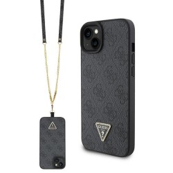 Guess GUHCP15SP4TDSCPK iPhone 15 6.1" black/black hardcase Crossbody 4G Metal Logo Guess GUHCP15SP4TDSCPK iPhone 15 6.1" black/black hardcase Crossbody 4G Metal Logo
