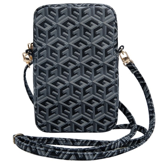 Guess Zip GCube Bottom Stripe phone bag - black Guess Zip GCube Bottom Stripe phone bag - black
