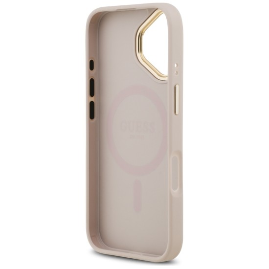 Guess 4G PU Classic Logo MagSafe Case for iPhone 17 - Pink