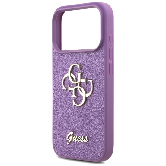 Guess Fixed Glitter Big 4G case for iPhone 17 Pro - purple Guess Fixed Glitter Big 4G case for iPhone 17 Pro - purple