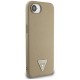 Guess Grained Triangle MagSafe case for iPhone 16e - brown