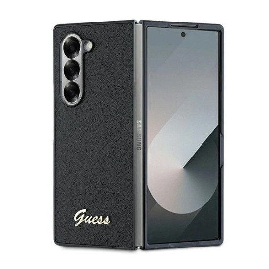 Guess 4G Glitter Script Case for Samsung Galaxy Z Fold 6 - Black