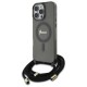 Guess Crossbody Cord Script MagSafe Case for iPhone 16 Pro - Black Guess Crossbody Cord Script MagSafe Case for iPhone 16 Pro - Black