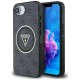 Guess IML Metal Glitter 4G Circle Triangle MagSafe Case for iPhone 16e - Black Guess IML Metal Glitter 4G Circle Triangle MagSafe Case for iPhone 16e - Black