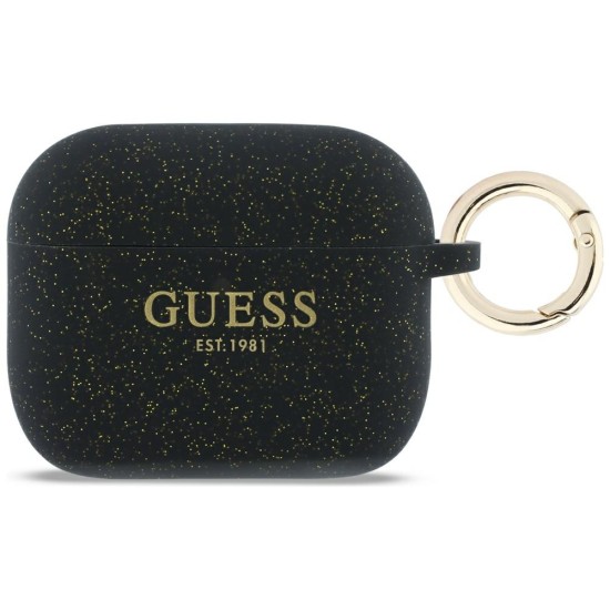 Guess Silicone Glitter Ring Case for AirPods Pro 3 - Black Guess Silicone Glitter Ring Case for AirPods Pro 3 - Black