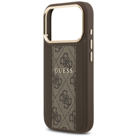 Guess 4G Stripe MagSafe case for iPhone 17 Pro - brown