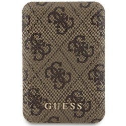 Guess Powerbank inductive 15W GUPB5FP4EMGW 5000mAh brown/brown 4G Leather Metal Logo MagSafe Guess Powerbank inductive 15W GUPB5FP4EMGW 5000mAh brown/brown 4G Leather Metal Logo MagSafe