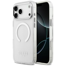 Guess Metal Outline MagSafe case for iPhone 17 Pro Max - silver