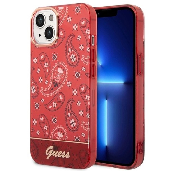 Guess GUHCP14SHGBNHR iPhone 14 6.1" red/red hardcase Bandana Paisley Guess GUHCP14SHGBNHR iPhone 14 6.1" red/red hardcase Bandana Paisley