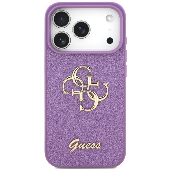 Guess Fixed Glitter Big 4G case for iPhone 17 Pro - purple Guess Fixed Glitter Big 4G case for iPhone 17 Pro - purple