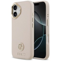 Guess Grained Strass Logo MagSafe case for iPhone 17 - pink