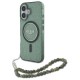 Guess IML Glitter With Pearl Strap MagSafe case for iPhone 16 Plus - green Guess IML Glitter With Pearl Strap MagSafe case for iPhone 16 Plus - green