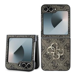 Guess Leather 4G Metal Logo Case for Samsung Galaxy Z Flip 6 - Brown Guess Leather 4G Metal Logo Case for Samsung Galaxy Z Flip 6 - Brown