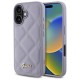 Guess Quilted Metal Logo case for iPhone 16 - light purple Guess Quilted Metal Logo case for iPhone 16 - light purple