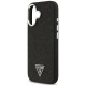 Guess Glitter Triangle Logo MagSafe Case for iPhone 17 - Black